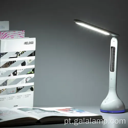 Lâmpada de mesa USB inteligente com funcionalidade de despertador